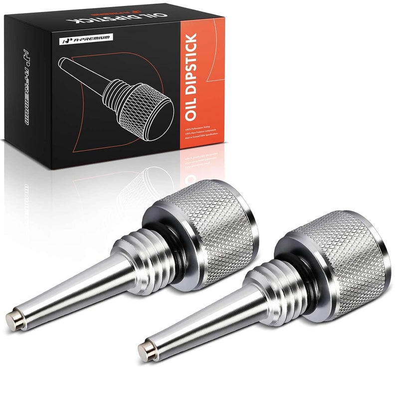 A-Premium Magnetic Oil Dipstick for Inverter Generator Compatible with Wen, Yamaha, Generac, Powerhorse and Predator, Aluminum Generator Magnetic Oil Dipstick with O-ring, Silver (2 Pcs) - Image 1